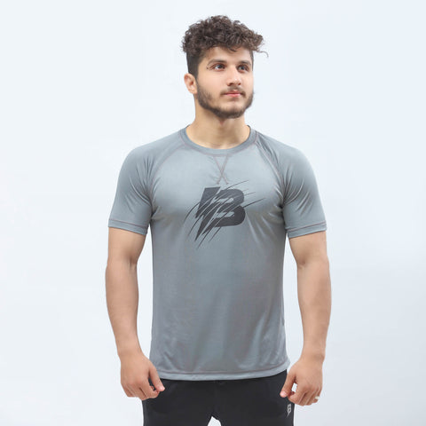 Athletic Cross Tee - Grey