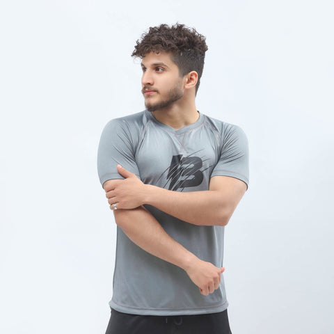 Athletic Cross Tee - Grey