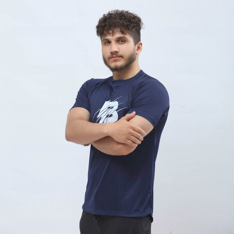 Athletic Cross Tee - Navy