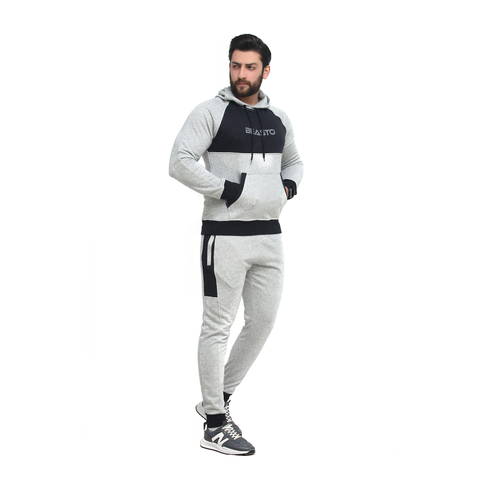 BEASTO – American Style Tracksuit (Grey/Black)