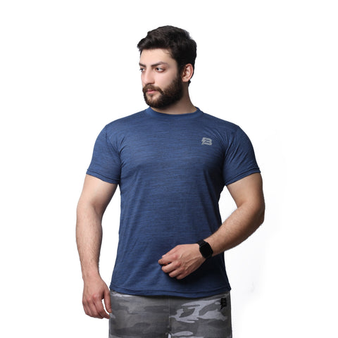 Men's Melange T-Shirt - Blue