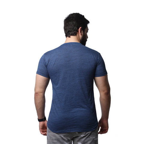 Men's Melange T-Shirt - Blue