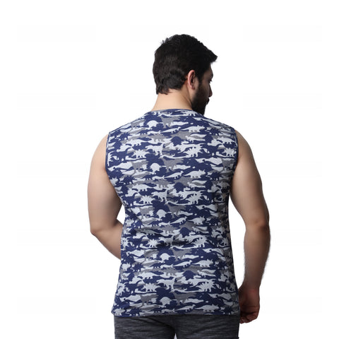 Athletic Tank Top - Camo Blue