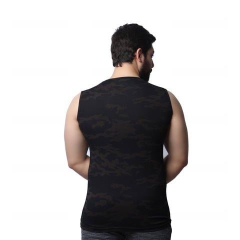 Athletic Tank Top - Camo Black