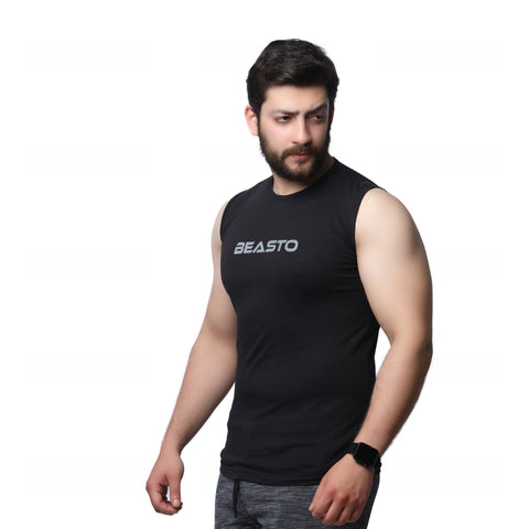 Athletic Tank Top -  Black