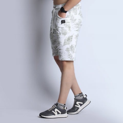 Active Shorts - White Leaf