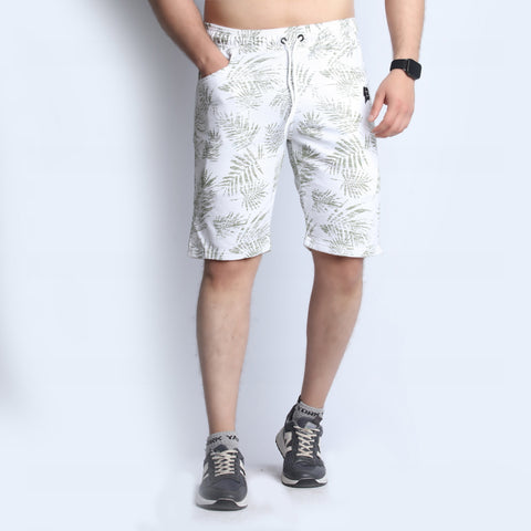 Active Shorts - White Leaf