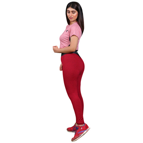 Curve X Diamond Leggings – Red