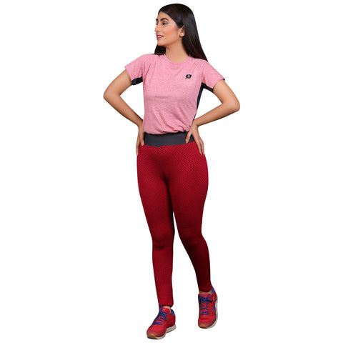 Curve X Diamond Leggings – Red