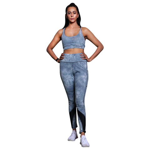 Tie-Dye Matching Set – Marble Silver Grey